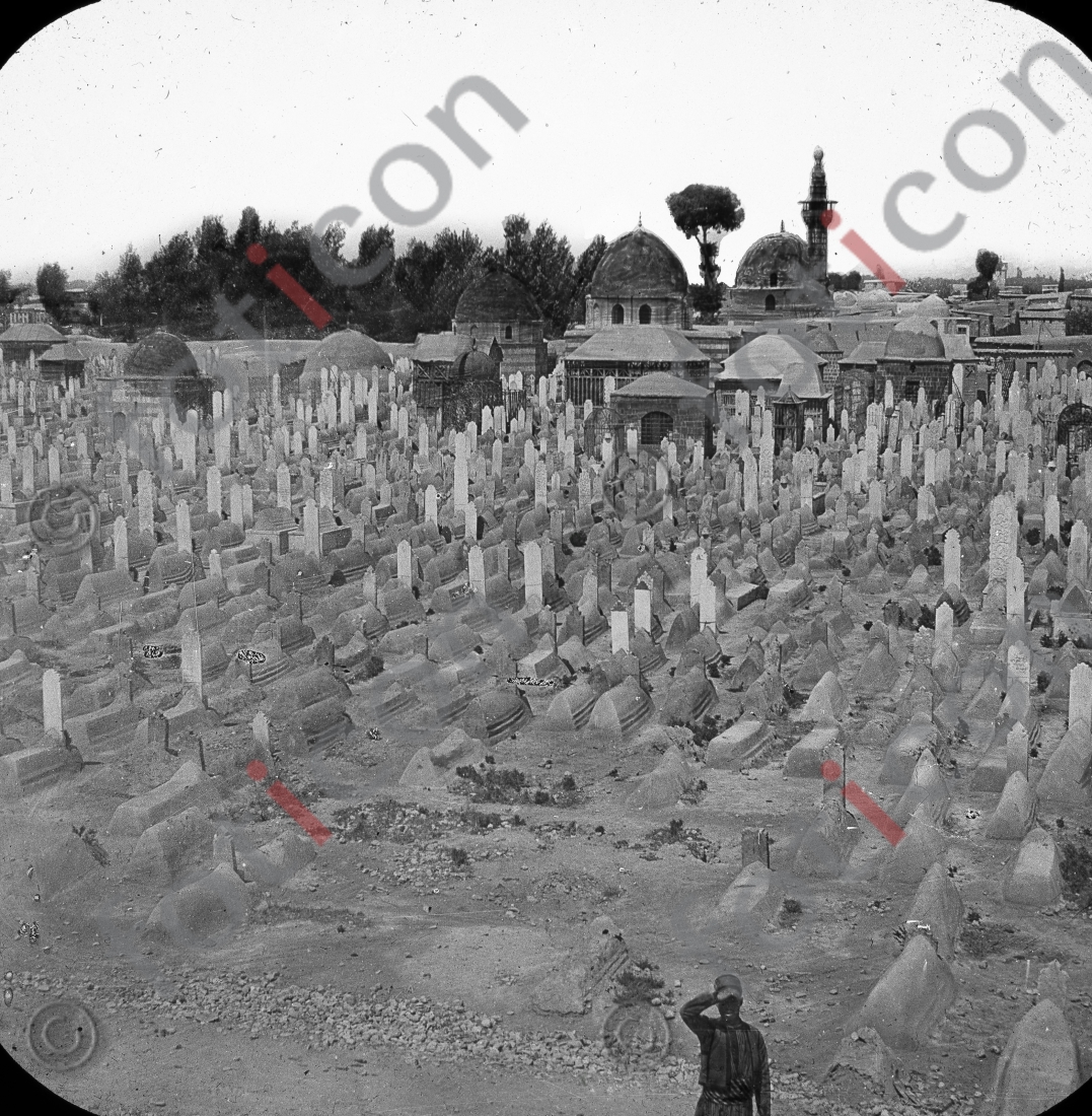 Friedhof in Palästina | Cemetery in Palestine (foticon-simon-heiligesland-54-075-sw.jpg)